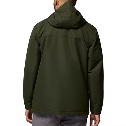 Columbia Men's Landroamer Fleece Lined Rain Jacket Greenscape/Stone Green