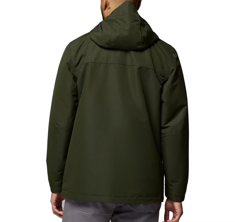 Columbia Men's Landroamer Fleece Lined Rain Jacket Greenscape/Stone Green