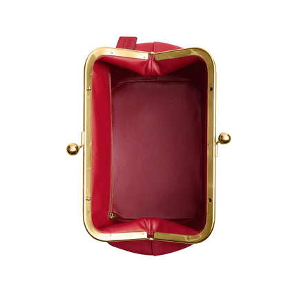 Coach Women's Kisslock Frame Bag 27 Brass/Poppy