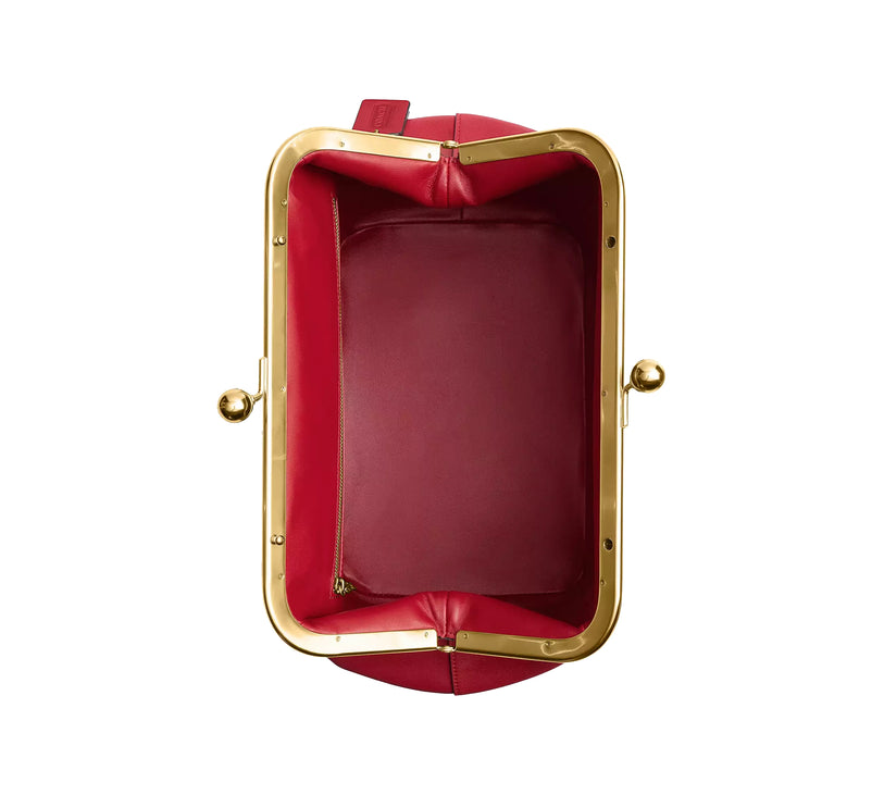 Coach Women's Kisslock Frame Bag 27 Brass/Poppy