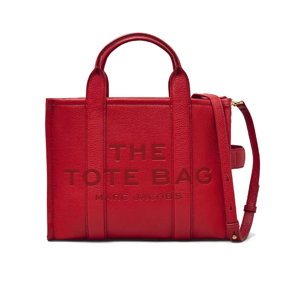 Marc Jacobs Women's The Leather Medium Tote Bag True Red