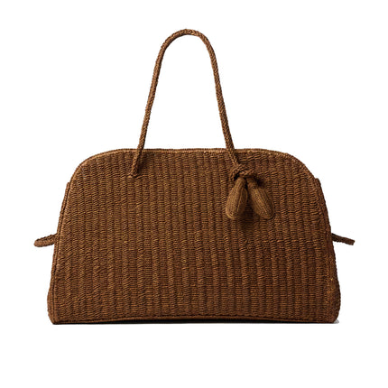 Jacquemus Women's The Large Raffia Turismo Camel
