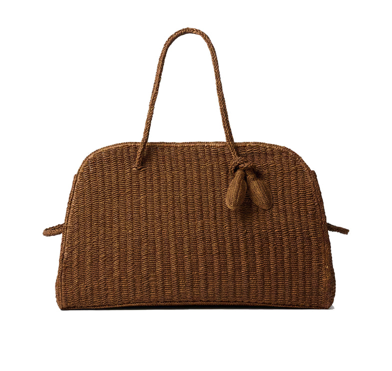 Jacquemus Women's The Large Raffia Turismo Camel