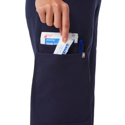 FIGS Women's High Waisted Isabel Wide Leg Scrub Pants Navy