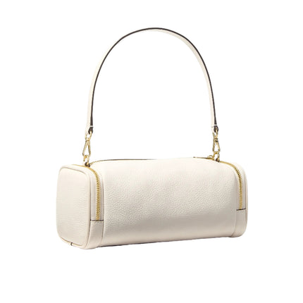 Michael Kors Women's Jet Set Travel Small Pebbled Leather Convertible Crossbody Bag Light Cream