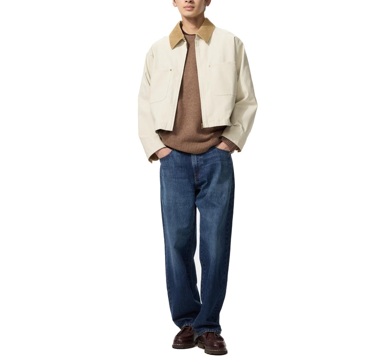Uniqlo Unisex Zip Up Short Jacket 30 Natural