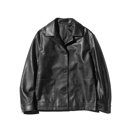 Uniqlo Unisex Coated Relaxed Shirt Jacket 09 Black