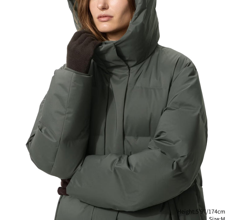 Uniqlo Women's Seamless Down Long Coat 69 Navy