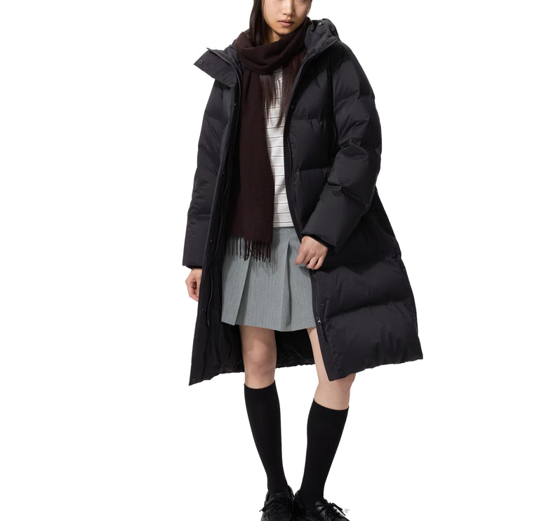 Uniqlo Women's Seamless Down Long Coat 09 Black