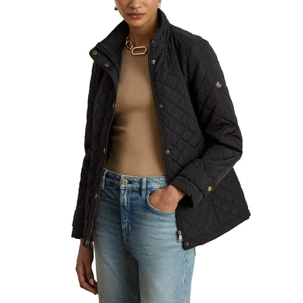 Polo Ralph Lauren Women's Diamond-Quilted Mockneck Jacket Black