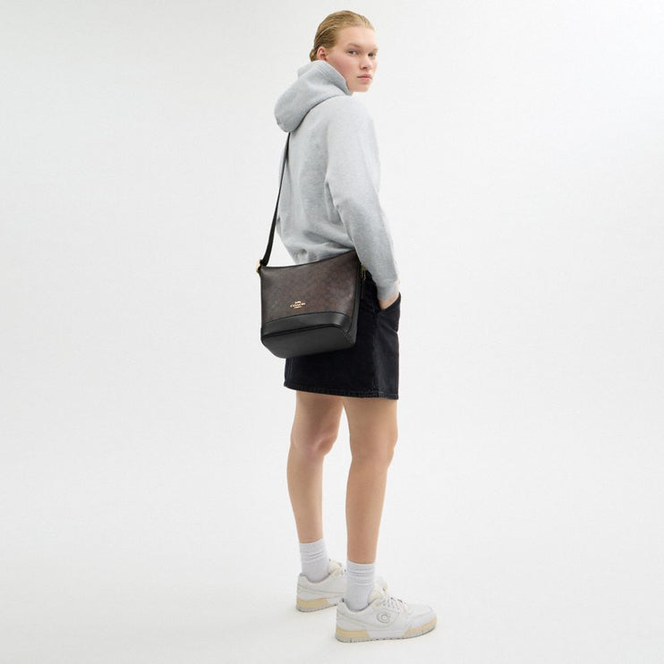 Coach Women's Jude Bag In Signature Canvas Gold/Walnut/Black