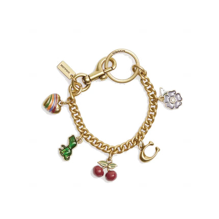 Coach Women's Motif Chain Bag Charm Metal/Brass/Multi