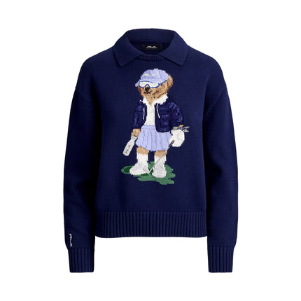 Polo Ralph Lauren Women's Polo Bear Performance Sweater Refined Navy Multi