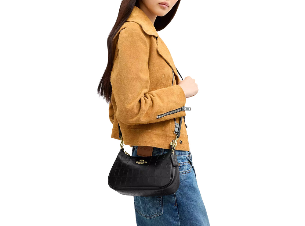 Coach Women's Soft Teri Shoulder Bag Gold/Black