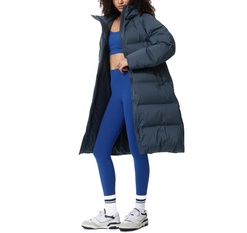 Uniqlo Women's Seamless Down Long Coat 69 Navy