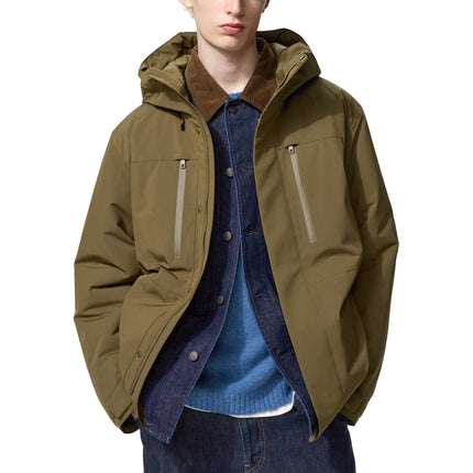 Uniqlo Unisex Hybrid Down Parka 34 Brown