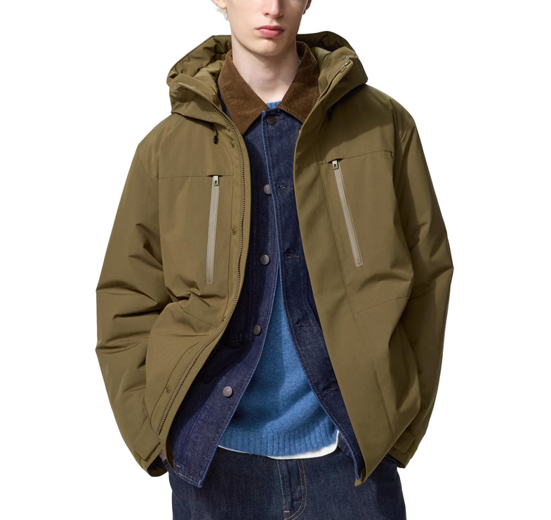 Uniqlo Unisex Hybrid Down Parka 34 Brown