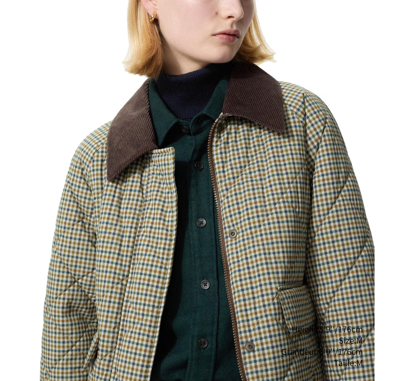 Uniqlo Women's Padded Utility Short Jacket | Pattern 34 Brown