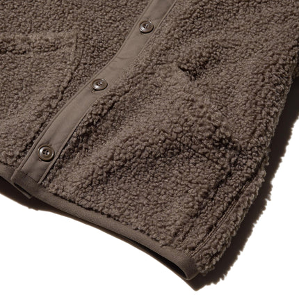 Uniqlo Women's Fleece Short Jacket 39 Dark Brown