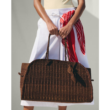 Jacquemus Women's The Large Raffia Turismo Camel