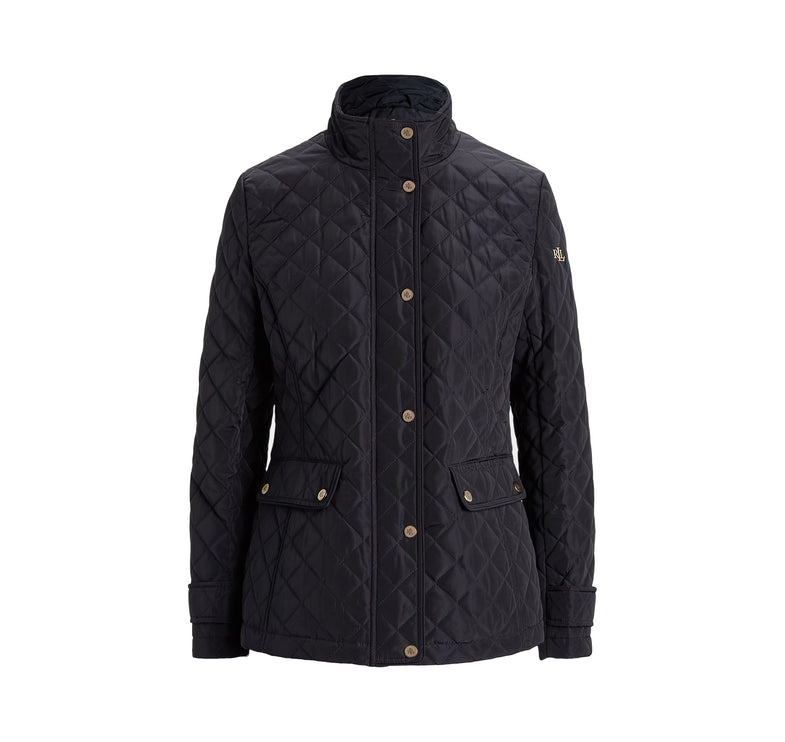 Polo Ralph Lauren Women's Diamond-Quilted Mockneck Jacket Dark Navy