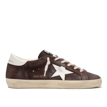 Golden Goose Women's Super-Star Star in Brown Suede with White Star