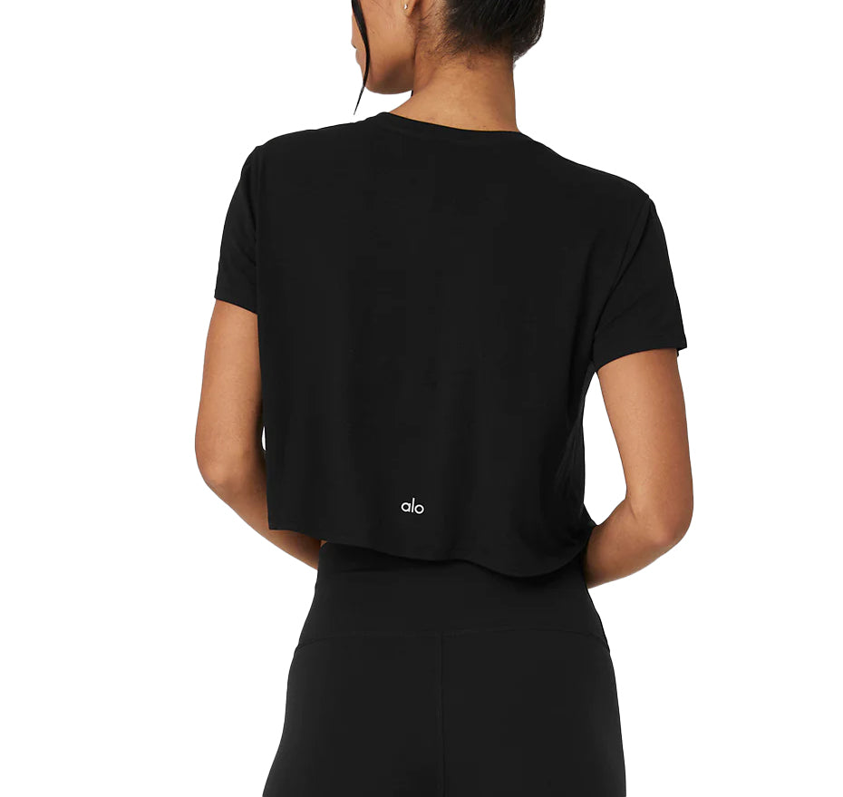 Cropped All Day Short Sleeve - Black