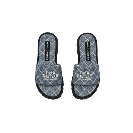 Marc Jacobs Women's The Quilted Denim Lug Sole Slide Denim