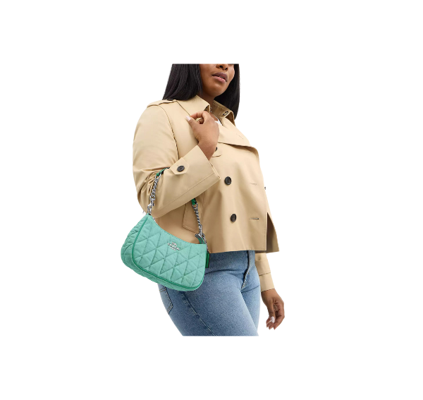 Coach Women's Teri Shoulder Bag Silver/Ivy/Green