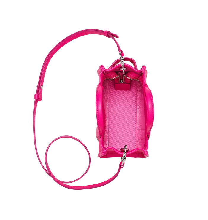 Marc Jacobs Women's The Leather Crossbody Tote Bag Hot Pink