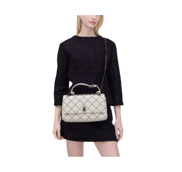 Marc Jacobs Women's The Bi-Color Quilted Dual Convertible Shoulder Bag White