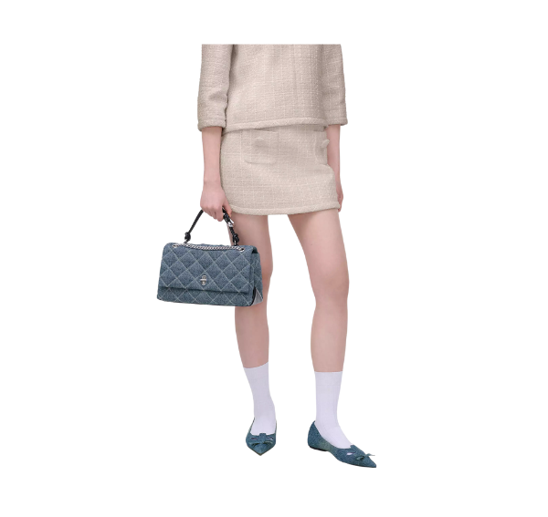 Marc Jacobs Women's The Quilted Denim Dual Convertible Shoulder Bag Denim