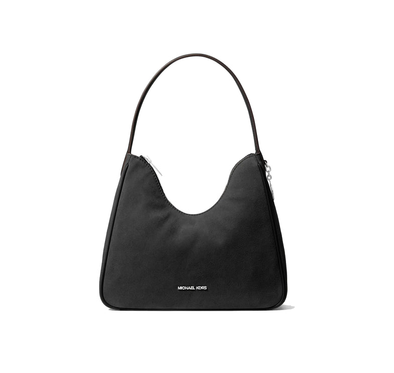 Michael Kors Women's Nayla Small Hobo Shoulder Bag Silver/Black