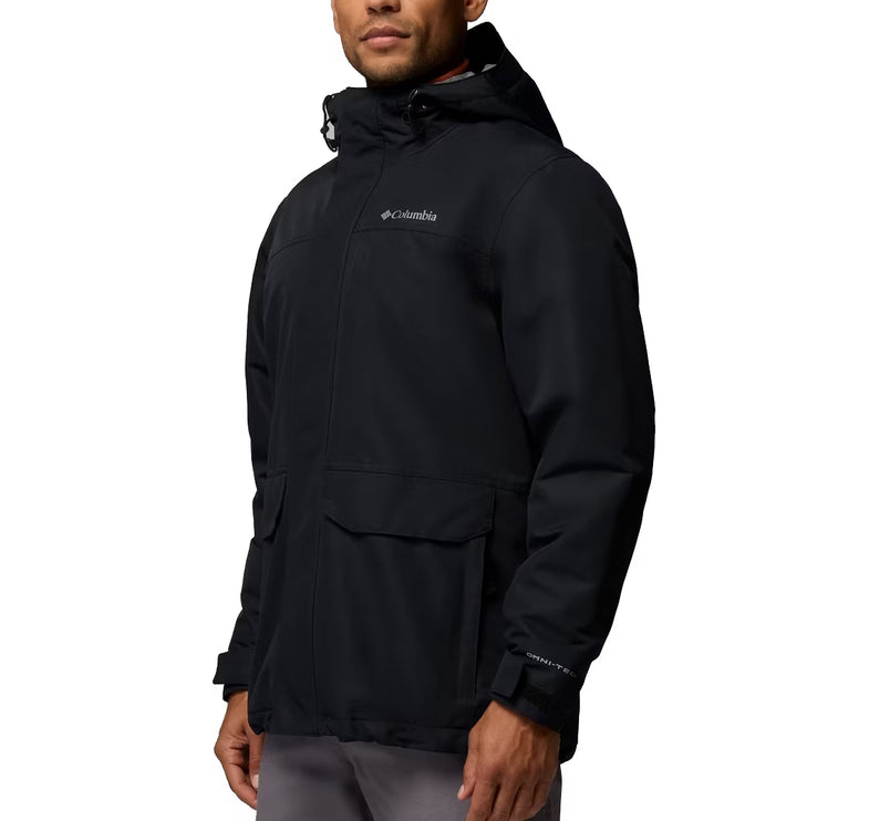 Columbia Men's Landroamer Fleece Lined Rain Jacket Black