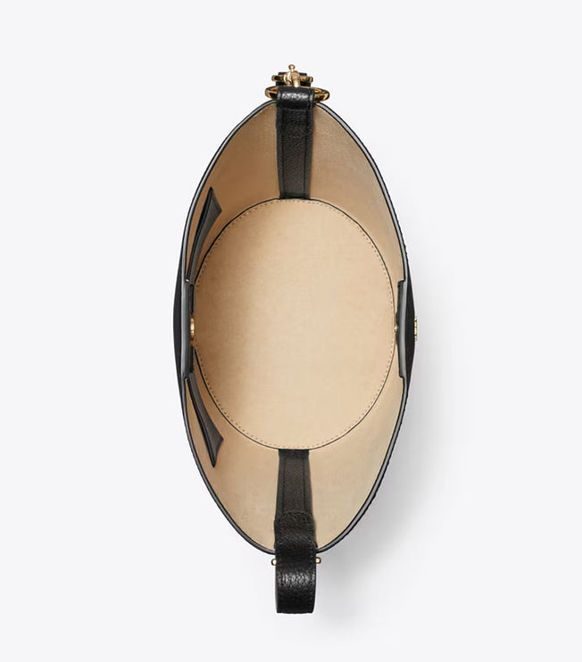 Tory Burch Women's Leather Bucket Bag Black