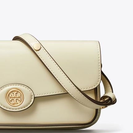 Tory Burch Women's Robinson Spazzolato Rectangular Shoulder Bag SHEA BUTTER