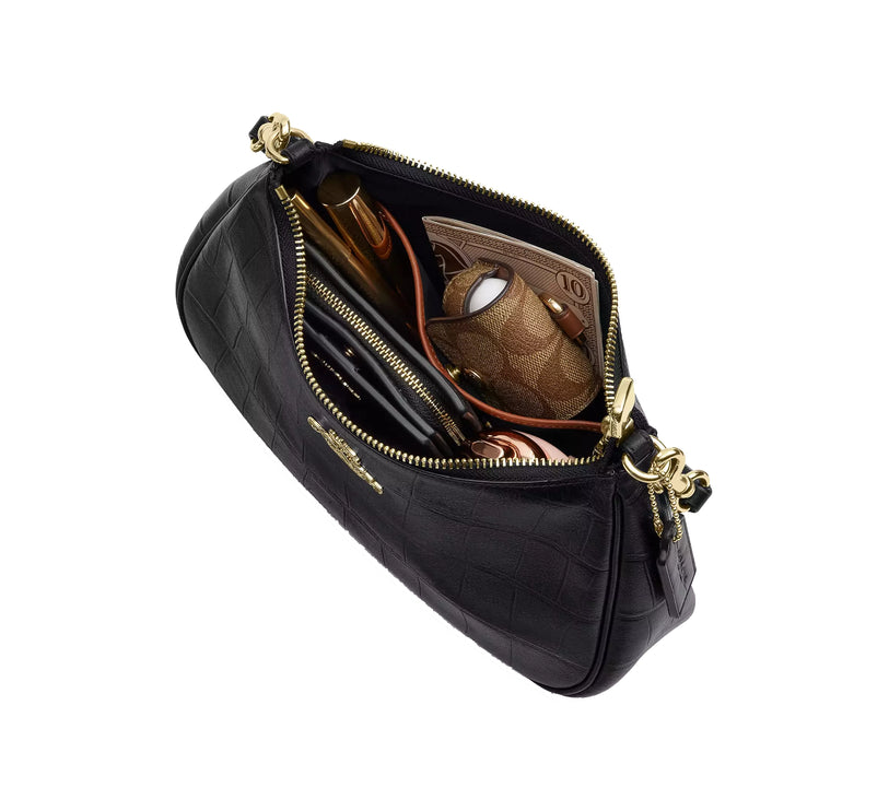Coach Women's Soft Teri Shoulder Bag Gold/Black