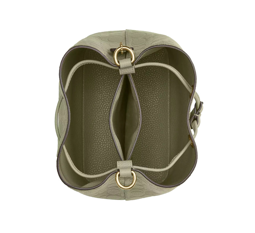 Coach Women's Rowan Bucket Bag In Signature Leather Gold/Pistachio