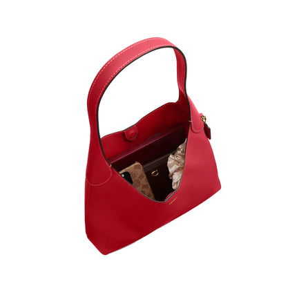 Coach Women's Brooklyn Shoulder Bag 34 Brass/Scarlet