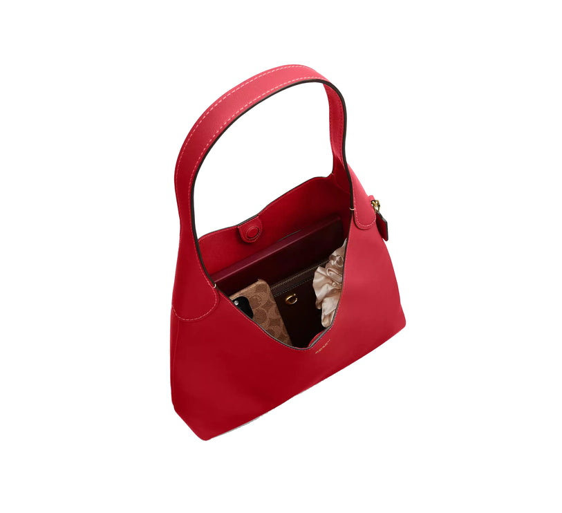 Coach Women's Brooklyn Shoulder Bag 34 Brass/Scarlet