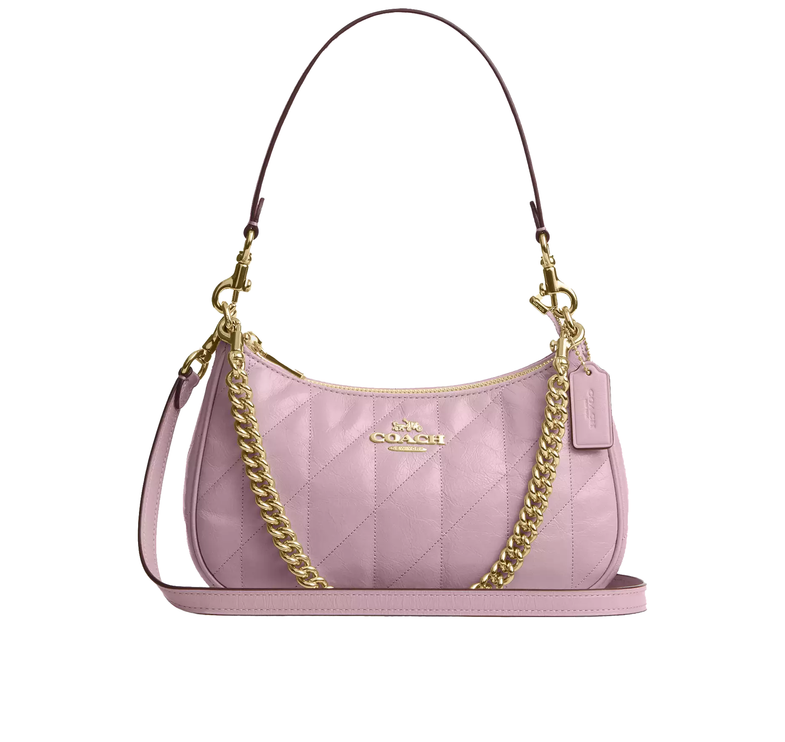 Coach Women's Teri Shoulder Bag With Quilting Gold/Carnation