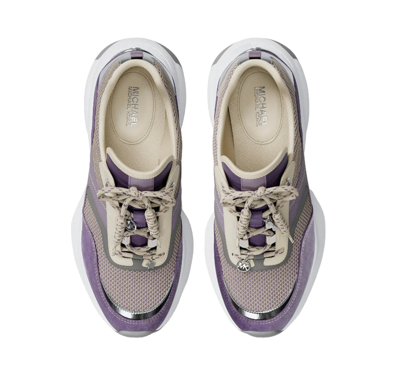 Michael Kors Women's Kaia Mixed-Media Trainer Orchd Hz Multi