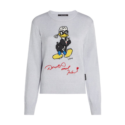 Disney x KARL LAGERFELD Women's Knitted Sweatshirt Light Grey