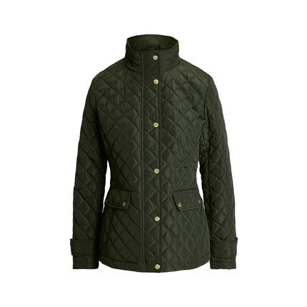 Polo Ralph Lauren Women's Diamond-Quilted Mockneck Jacket Litchfield Loden