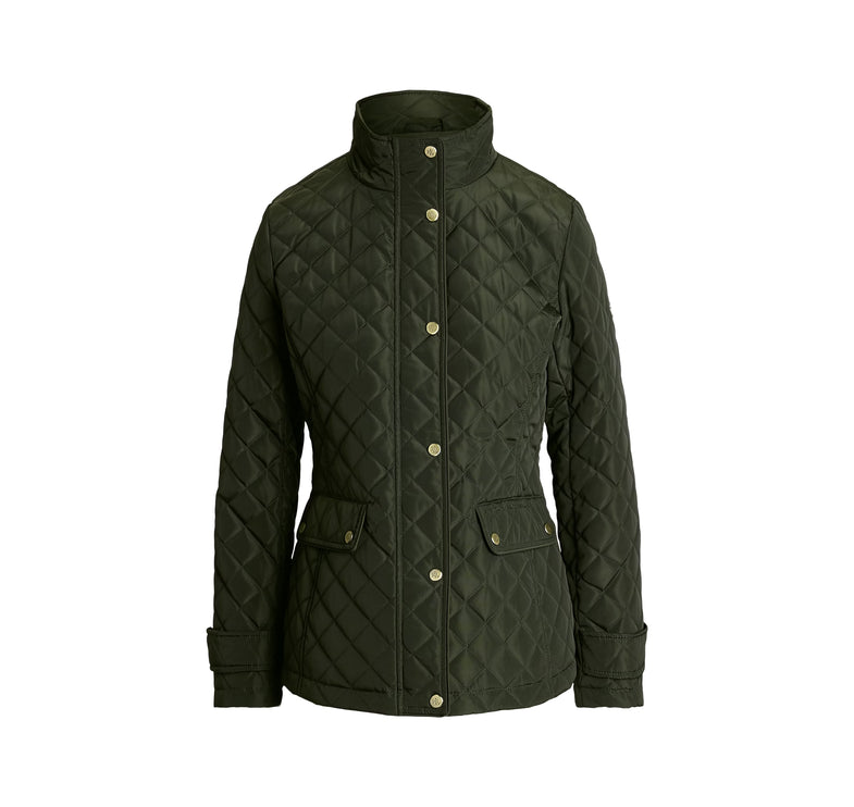 Polo Ralph Lauren Women's Diamond-Quilted Mockneck Jacket Litchfield Loden