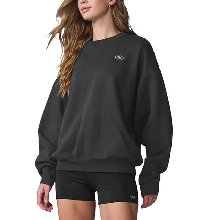 alo Women's Accolade Crew Neck Pullover Anthracite