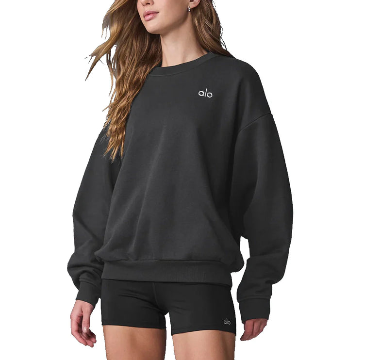 alo Women's Accolade Crew Neck Pullover Anthracite