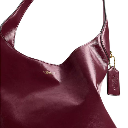 Coach Women's Brooklyn Shoulder Bag 34 Brass/Dark Cherry