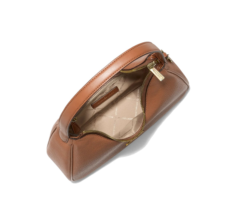 Michael Kors Women's Nayla Small Pebbled Leather Hobo Shoulder Bag Luggage