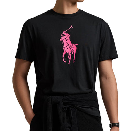 Polo Ralph Lauren Unisex Pink Pony Classic Fit Jersey T-Shirt Polo Black